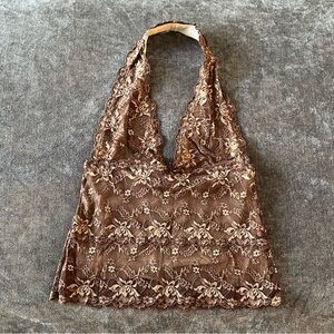 The Limited Flower & Lace Halter Top